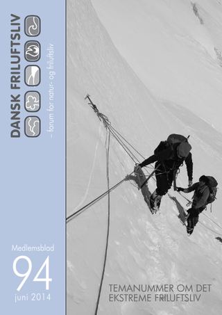 Forside af Dansk Friluftsliv nr. 94 — Det ekstreme friluftsliv