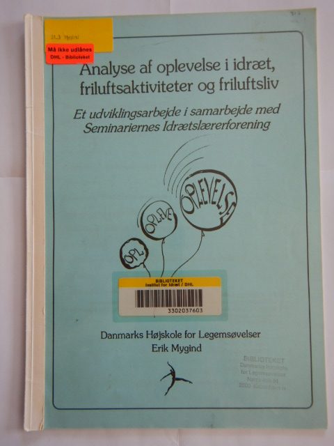 Forside: Analyse af oplevelse i idræt, friluftsaktiviteter og friluftsliv