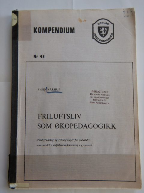Forside: Friluftsliv som økopedagogikk